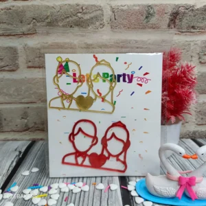 Acrylic Couple Cake Topper 2 Piece Set Packets