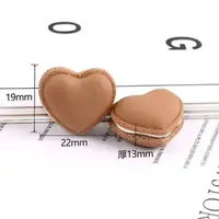 Artificial Heart Macrons Brown Color 10-Piece Packet TPR120-3 - Image 2