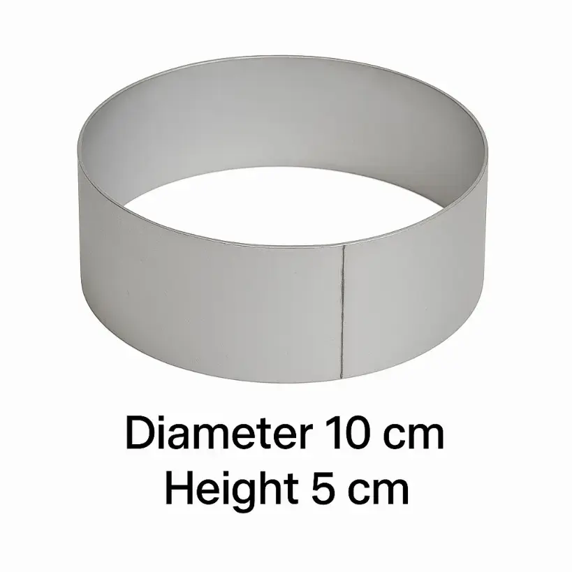 Round Cake Ring Mold – 4 Inches Stainless Steel Mousse & Dessert Mold (BT252B) | Pieces