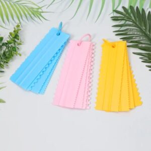 Plastic Long Cake Scraper Double-Sided 4 in 1 – Multi-Edge Smoother Tool | BT142 | Pieces