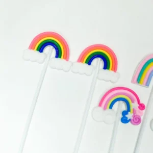 Rainbow Cupcake Toppers Set Of 2 Piece Mix Design TPR102
