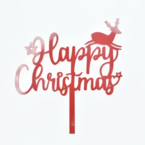 Christmas Themed Textual Cake Topper Design 5 TPR190