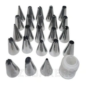 23 in 1 Cake Nozzles with Coupler – Complete Icing Tip Set for Bakers | BT242