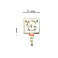 Happy Birthday Paper Foil Cake Tags Design 1 TPR142a - Image 3