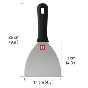 Dough Scraper with Black Handle – 11 Inches | Pieces | Model Number BT264