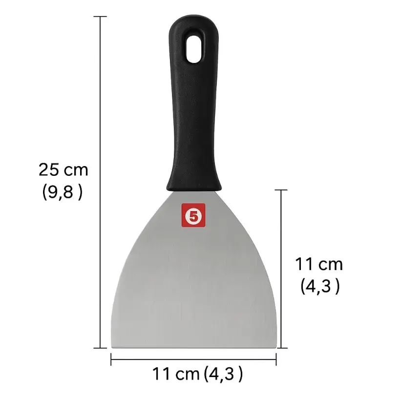 Dough Scraper with Black Handle – 11 Inches | Pieces | Model Number BT264