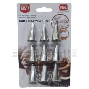 9 in 1 Cake Nozzles Set – Multi-Design Icing Tips for Creative Cake Decorating | BT241