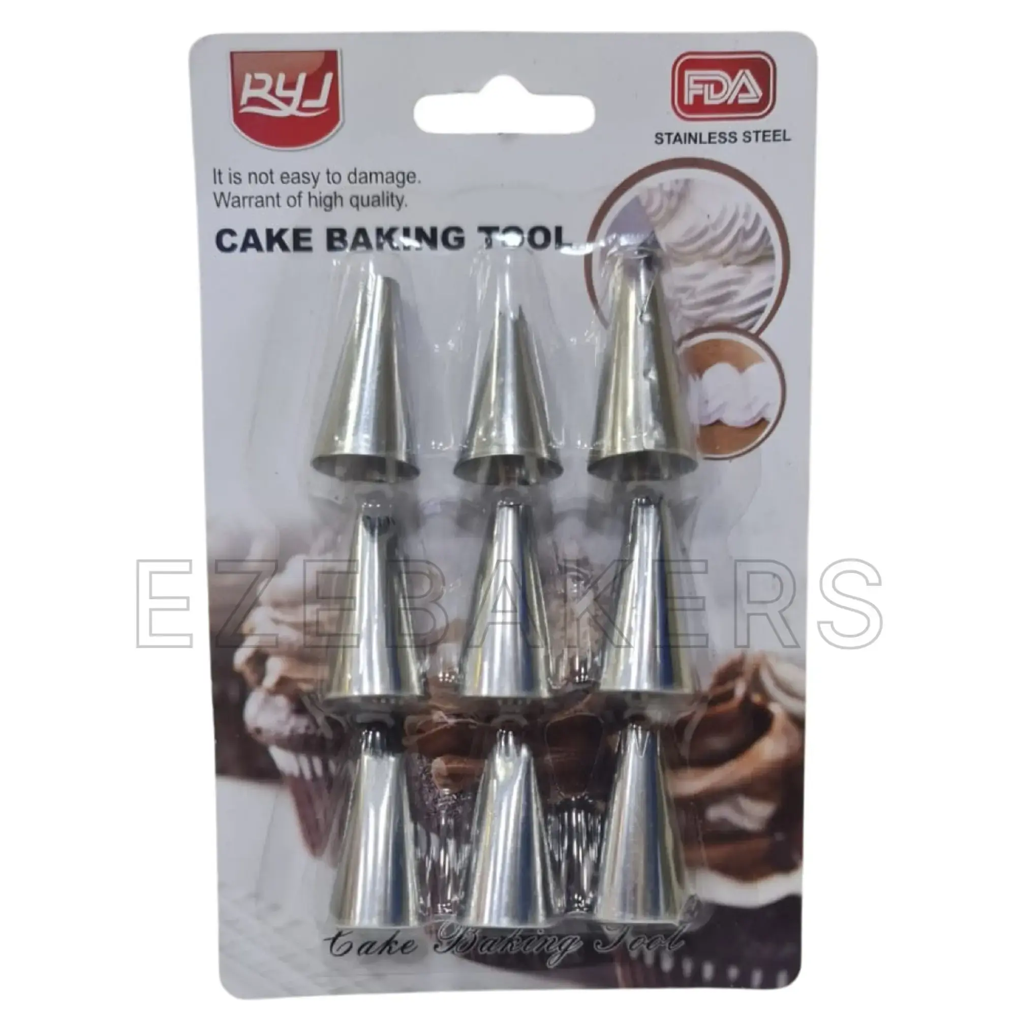 9 in 1 Cake Nozzles Set – Multi-Design Icing Tips for Creative Cake Decorating | BT241