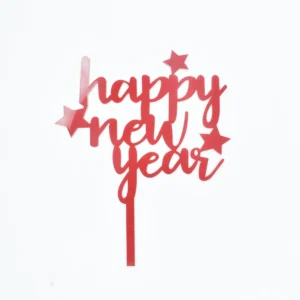 Happy New Year Textual Cake Topper Design 3 TPR182