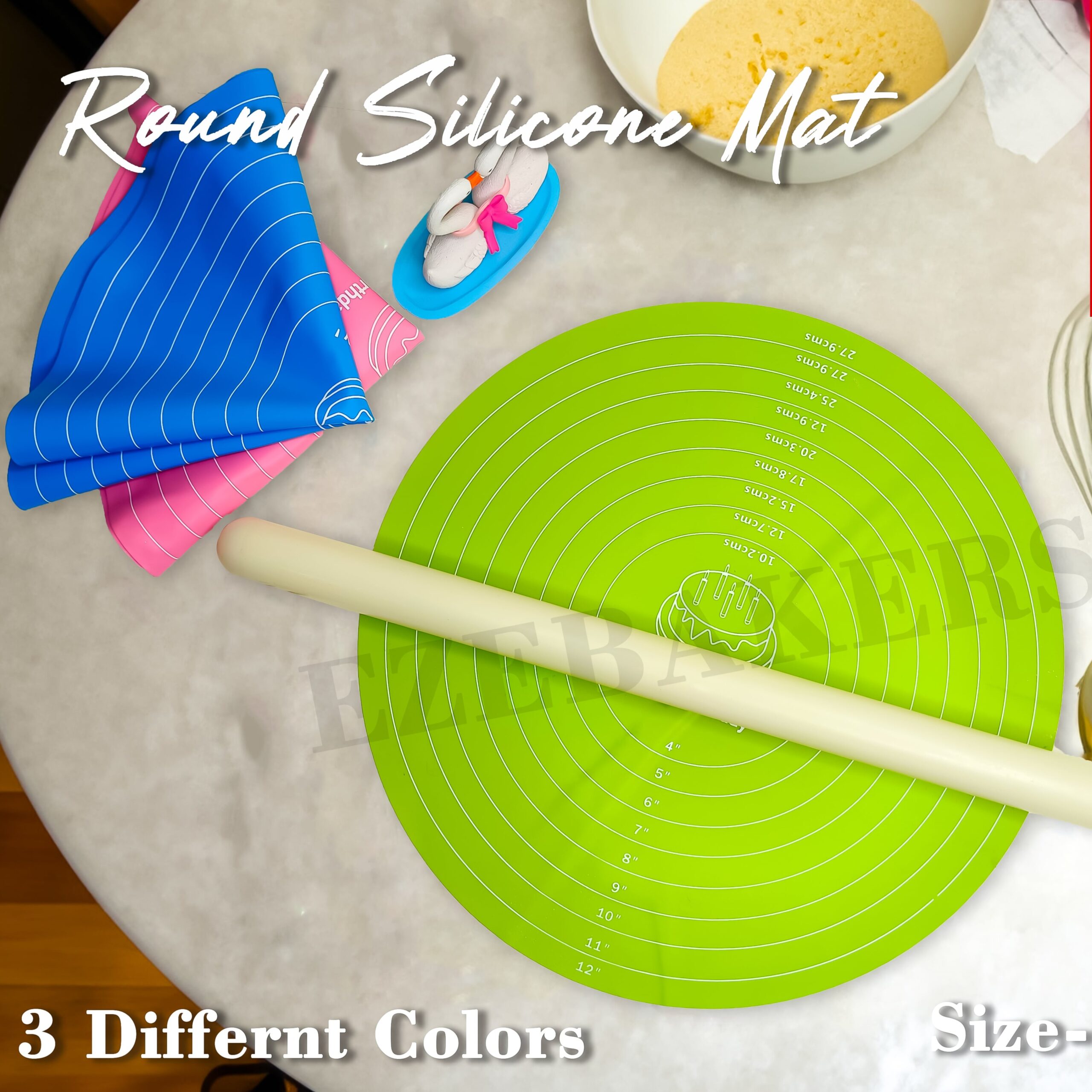 Round Silicone Baking Mat Cake Mat BT223