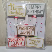 Happy Birthday Paper Glitter Cake Tags – 100-piece packet Packets | TPR142C - Image 3