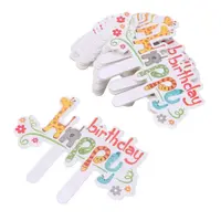 Cartoon Giraffe Happy Birthday Topper 50 Piece Set TPR076 - Image 2