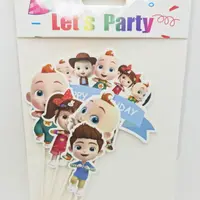 Paper Cartoon Themed Cake Topper (design 6) TPR005-5 - Image 2