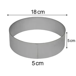 Round Cake Ring Mold – 8 Inches Stainless Steel Mousse & Dessert Mold (BT252F) | Pieces
