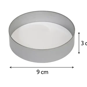 Round Cake Ring Mold – 3.5 Inches Stainless Steel Mousse & Dessert Mold (BT253C) | Pieces