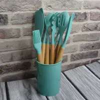 10 Pcs Silicone Kitchen Utensil Set Cooking BT177 - Image 3