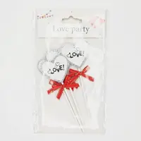 4 in 1 Heart Love with Ribbon Cake Topper TPR197 - Image 2