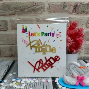 Acrylic You Are Mine Cake Topper 2 Piece Set Packets