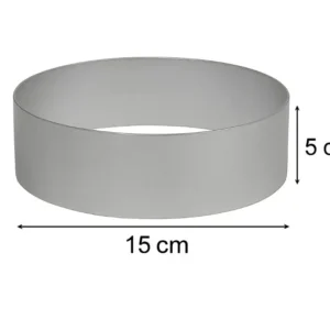 Round Cake Ring Mold – 7 Inches Stainless Steel Mousse & Dessert Mold (BT252E) | Pieces