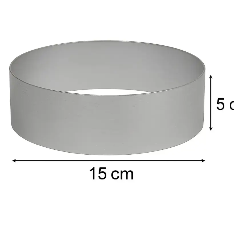 Round Cake Ring Mold – 7 Inches Stainless Steel Mousse & Dessert Mold (BT252E) | Pieces