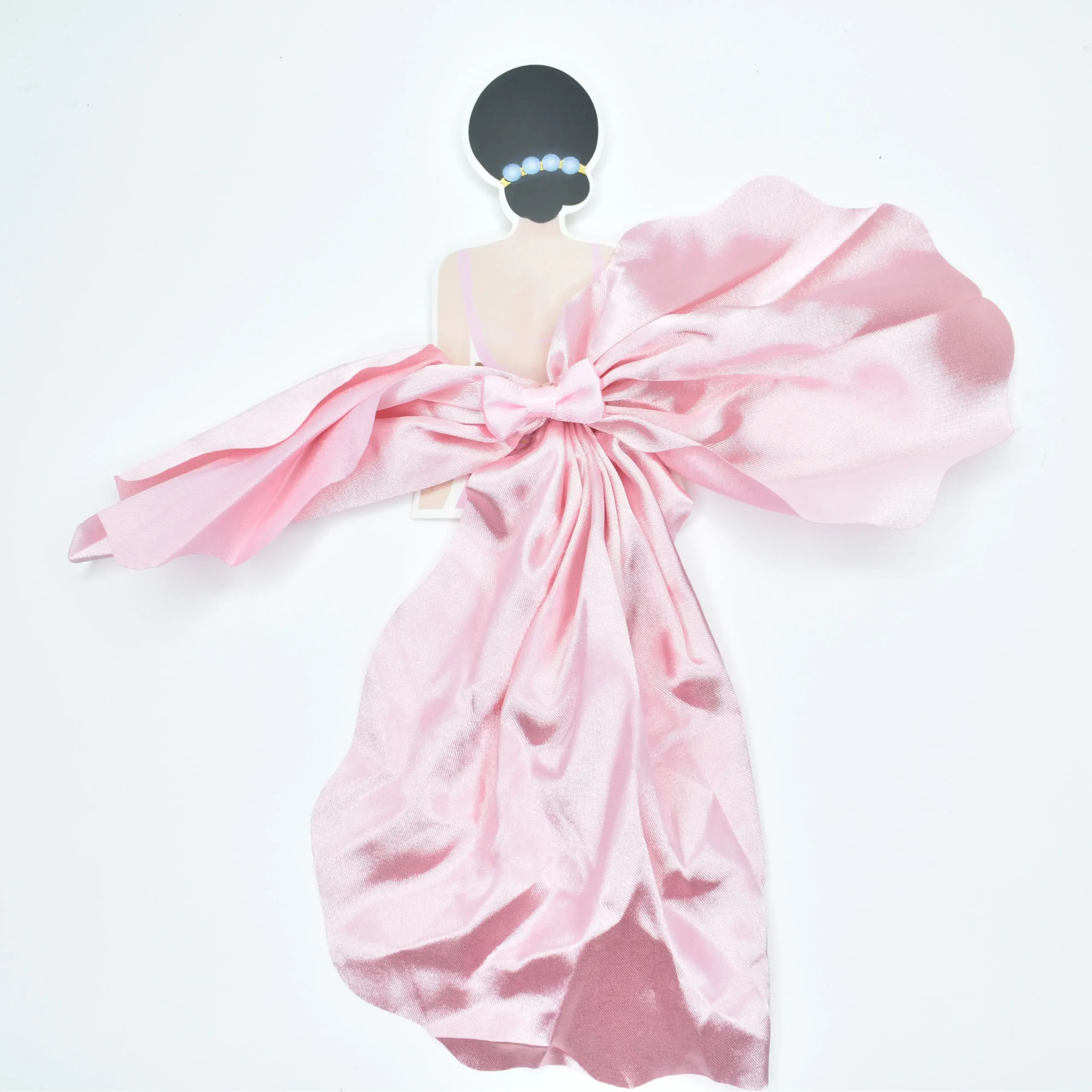 Lady with Pink Gown Cake Topper TPR160-2