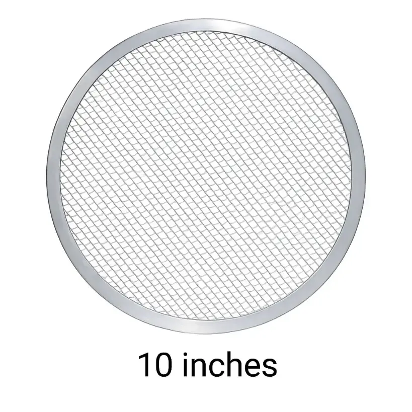 Aluminum Pizza Mesh Screen – 10 Inch Round Baking Tray for Crispier Bakes (BT254A) | Pieces