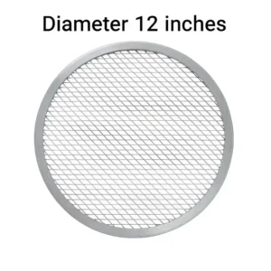 Aluminum Pizza Mesh Screen – 12 Inch Round Baking Tray (BT254C) | Pieces