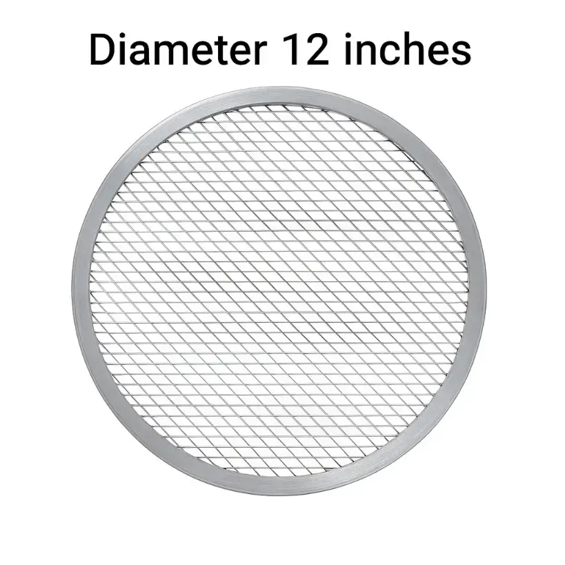 Aluminum Pizza Mesh Screen – 12 Inch Round Baking Tray (BT254C) | Pieces
