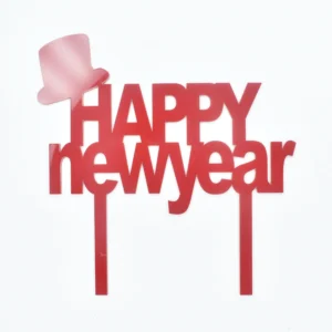 Happy New Year Textual Cake Topper Design 6 TPR185