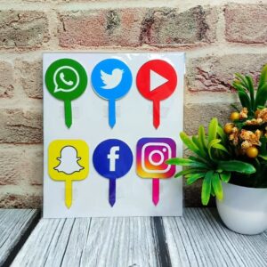 Acrylic Theme Toppers (Social Media) {TPR004-10}