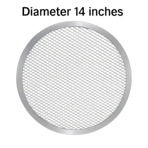 Aluminum Pizza Mesh Screen – 14 Inch Round Baking Tray (BT254E) | Pieces