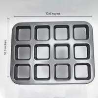 12 in 1 Square Muffin & Cupcake Baking Tray BT085 - Image 2