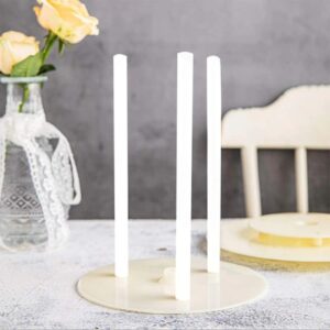 8 In 1 Plastic White Dowel Rods for Tiered Cake Construction BT051