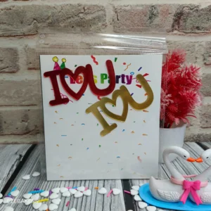 Acrylic Love Cake Topper 2 Piece Set 3 Packets