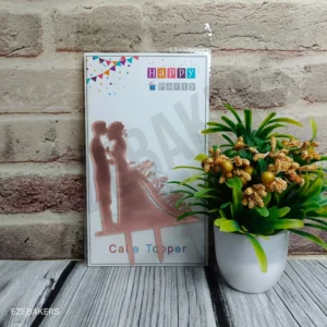 Gold,Rose Gold and Silver Acrylic Mr & Mrs Cake Toppers Packets TPR151