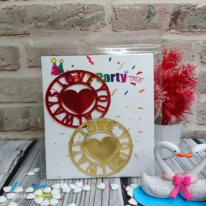 Acrylic Love You Always Cake Topper 2 Piece Set Packets