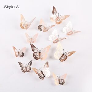 3D Butterfly ROSEGOLD (8cm) TPR093