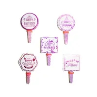 Happy Birthday Paper Foil Cake Tags Design 2 Packets TPR142D - Image 2