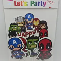 Paper Cartoon Themed Cake Topper (design 17) TPR005=10 - Image 2