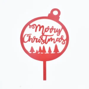 Christmas Themed Textual Cake Topper Design 3 TPR188