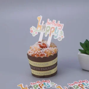 Cartoon Giraffe Happy Birthday Topper 50 Piece Set TPR076