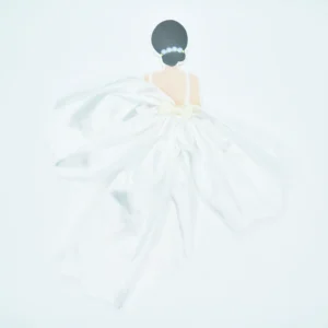 Lady with White Gown Cake Topper TPR160-3