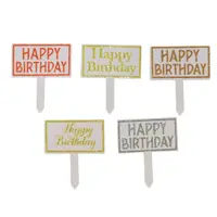 Happy Birthday Paper Glitter Cake Tags – 100-piece packet Packets | TPR142C - Image 2