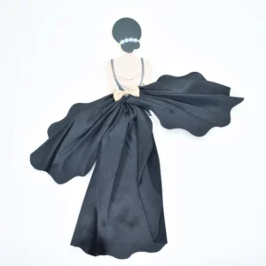 Lady with Black Gown Cake Topper TPR160