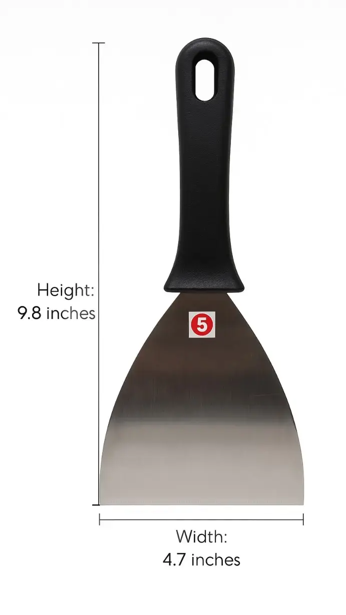 Dough Scraper with Black Handle – 9.8 Inches | Pieces | Model Number BT265