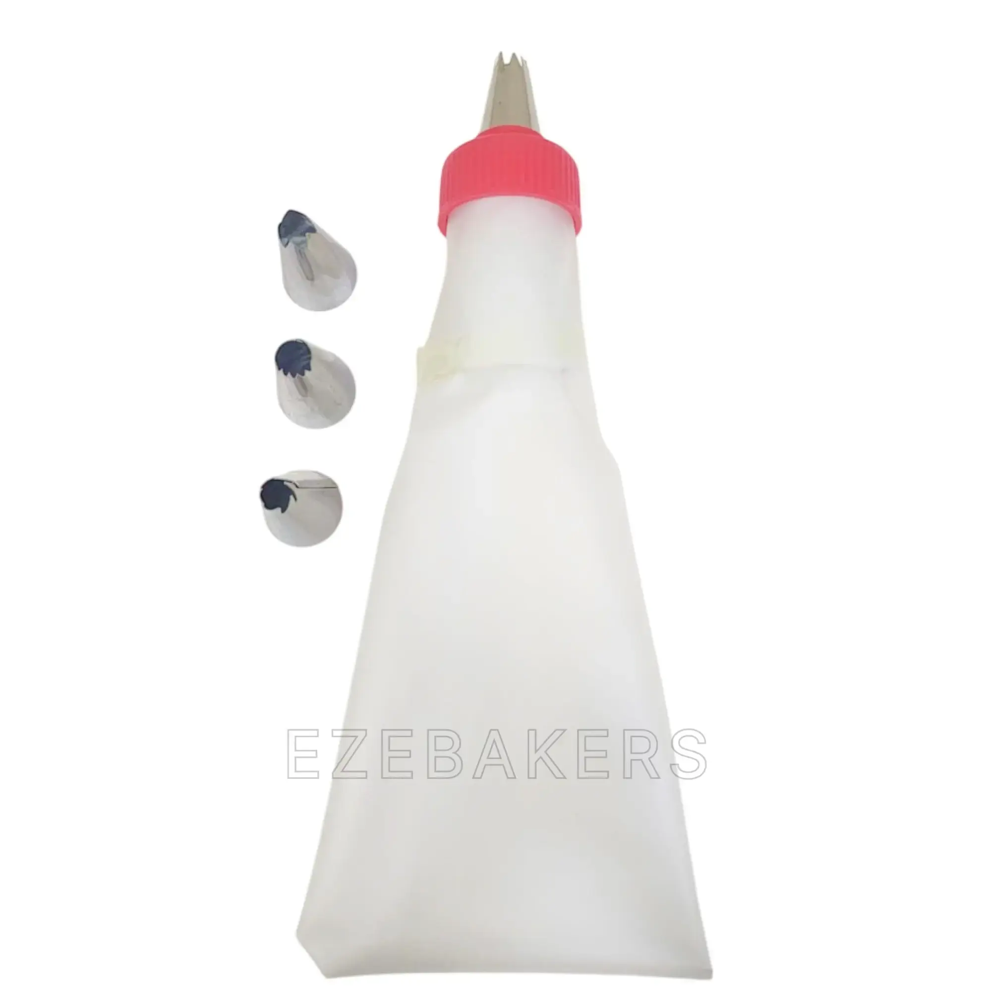 4 in 1 Cake Nozzles with Silicone Piping Bag – Essential Icing Set for Easy Cake Decorating | BT251