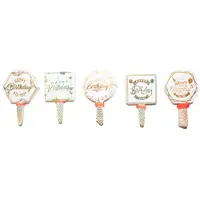 Happy Birthday Paper Foil Cake Tags Design 1 TPR142a - Image 2