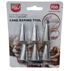 6 in 1 Cake Nozzles Set – Multipurpose Icing Tips for Creative Decorating | BT239