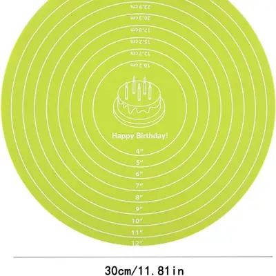 Round Silicone Baking Mat Cake Mat BT223 - Image 2